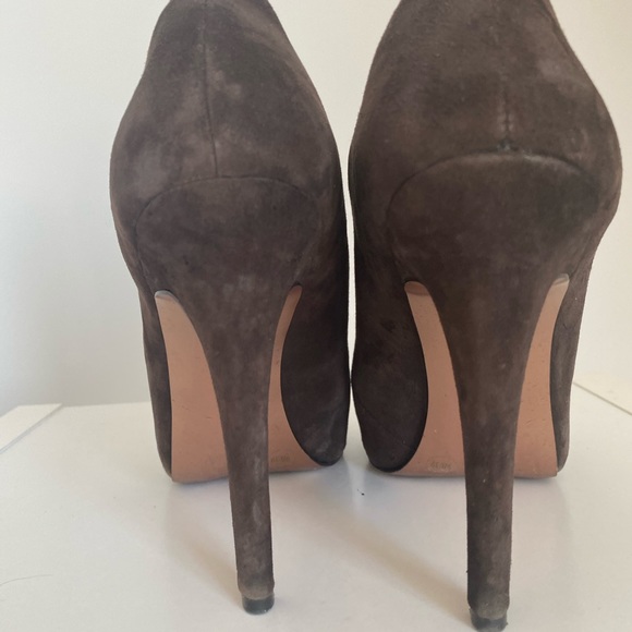 BCBGENERATION Dark Brown Suede Platform Booties - Picture 3 of 7